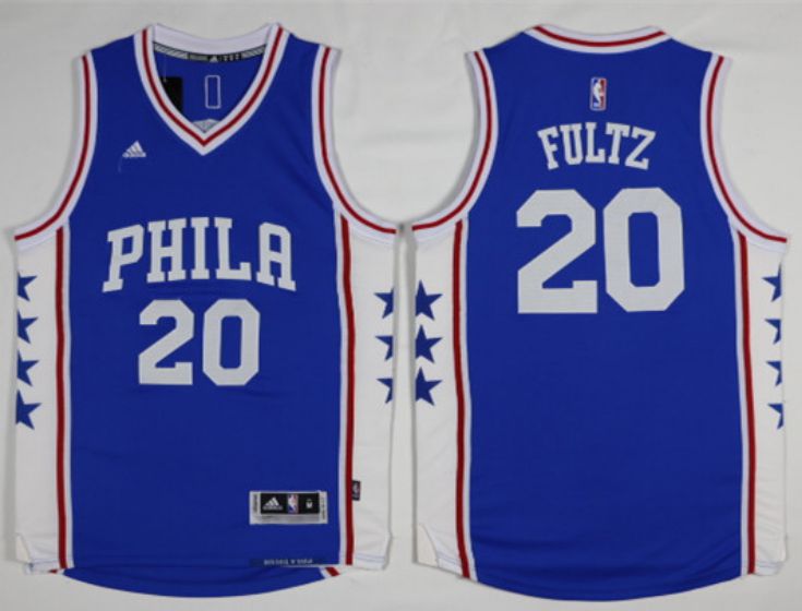 Men Philadelphia 76ers 20 Fultz Blue NBA Jerseys
